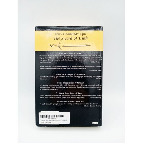 "Faith Of The Fallen" Terry Goodkind Sword of Truth Series Hardcover Book 6 - Picture 5 of 13